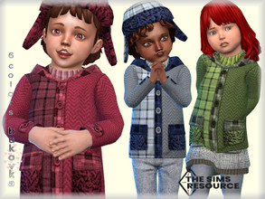 Sims 4 — Jacket  Tweed  by bukovka — Jacket for toddlers of both sexes, boys and girls. Installed offline, the new mesh