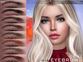 Sims 4 — Lexi Eyebrows N121 by MagicHand — Simple eyebrows in 13 colors - HQ compatible. Preview - CAS thumbnail Pictures