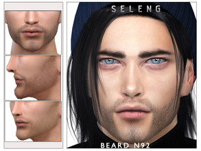 Sims 4 — Beard N92 by Seleng — HQ compatible beard with 21 colours, available for Teen to Elder.
