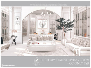 Sims 4 — French Apartment Living Room by Moniamay72 — A beautiful french accent Living Room in classic style.The room is