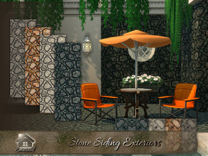 Sims 4 — Stone siding Exteriors by Emerald — This high sheen natural stone is great for any traditional look. 