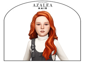 Sims 4 — Azalea Hair (Child) by arethabee — - children - available for both frames - 15 ea colors - base game compatible