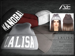 Sims 4 — Lalisa Beanie Colors (Textures Only) by Ade_Darma — Lalisa Beanie Colors ADD ON (Textures Only) This is an Add