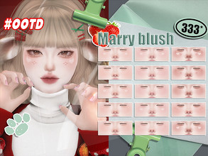 Sims 4 — 333-Marry blush by asan333 — HQ mod compatible custom thumbnail Reuploading to any forum or website is not