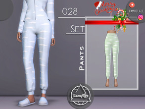 Sims 4 — SET 028 - Pants (PJs) by Camuflaje — Christmas set that includes a sweater and pants/ Inspired by Missguided UK