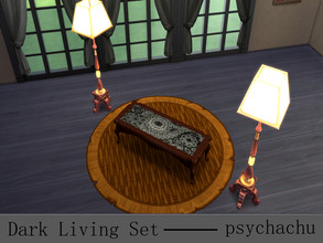 Sims 4 — Dark Living - Coffee Table by Psychachu — Dark Living Set - Coffee Table. Available in four beautifuly dark,