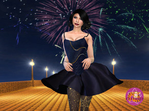 Sims 4 — New Year's Eve Dress by XXXTigs — Short Dress Synthetic/Silk 5 Colors