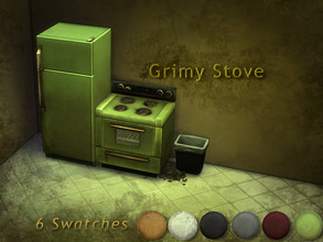 Sims 4 — Grimy Stove by RoyIMVU — Grimy stove made to go with my old fridge. Goes well with dirty settings. 
