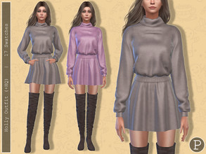 Sims 4 — Holly Outfit. by Pipco — A trendy outfit in 17 colors. Base Game Compatible New Mesh All Lods HQ Compatible