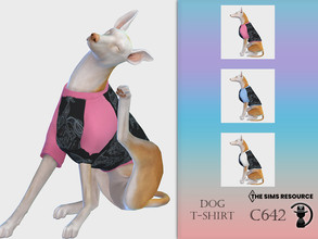 Sims 4 — Dog T-shirt C642 by turksimmer — 3 Swatches Compatible with HQ mod Works with all of skins Custom Thumbnail All