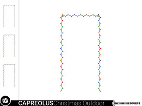 Sims 4 — Capreolus Wall Lights by wondymoon — - Capreolus Christmas Outdoor Decorations - Wall Lights - Wondymoon|TSR -