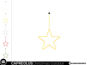Sims 4 — Capreolus Wall Light Star by wondymoon — - Capreolus Christmas Outdoor Decorations - Wall Light Star -
