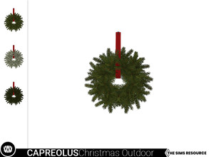 Sims 4 — Capreolus Wreath by wondymoon — - Capreolus Christmas Outdoor Decorations - Wreath - Wondymoon|TSR -
