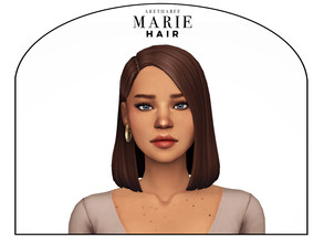 Sims 4 — Marie Hair (Patreon) by arethabee — - 24 ea colors - base game compatible - hat compatible