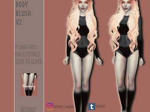 Sims 4 — Body Blush V2 by Reevaly — 9 Swatches. Teen to Elder. Male and Female. Base Game compatible. Please do not