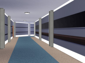 Sims 4 — Enterprise-D corridor walls by kotake2 — 2 types: plain and with display screen