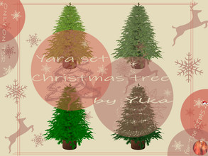Sims 4 — [SJB] Yara set Christmas tree by Ylka by Ylka — The Christmas tree has many places to place toys on it. Has 4