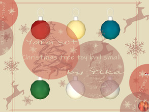 Sims 4 — [SJB] Yara set Christmas tree toy ball small by Ylka by Ylka — Christmas toy is a small ball that you can place