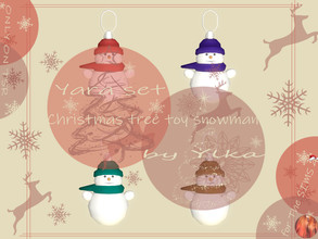 Sims 4 — [SJB] Yara set Christmas tree toy snowman by Ylka by Ylka — Christmas toy snowman that you can place on your