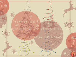 Sims 4 — [SJB] Yara set garland for christmas tree by Ylka by Ylka — A Christmas garland that you can place on your tree.