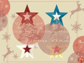 Sims 4 — [SJB] Yara set star for christmas tree by Ylka by Ylka — A Christmas star that you can place on your tree. Has 4