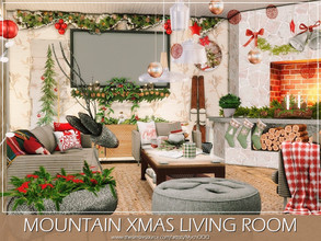 Sims 4 — Mountain Xmas Living Room by MychQQQ — Value: $ 22,908 Size: 8x8 (: MERRY CHRISTMAS TO ALL :)