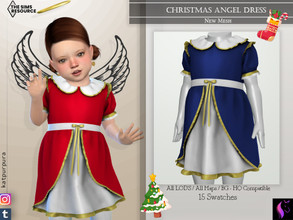 Sims 4 — Christmas Angel Dress  by KaTPurpura — Nice layered dress, also elegant and classic, inspired by Christmas