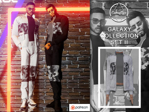 Sims 4 — [PATREON] GALAXY COLLECTION - SET II (Jacket with Top) by Camuflaje — * New mesh * Compatible with the base game