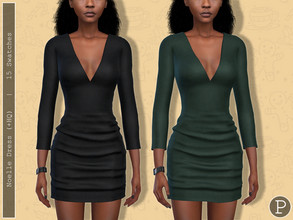 Sims 4 — Noelle Dress. by Pipco — A mini dress in 15 colors. Base Game Compatible New Mesh All Lods HQ Compatible Shadow,