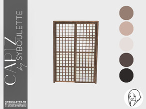 Sims 4 — Capiz - Sliding double door by Syboubou — This is a double sliding door.