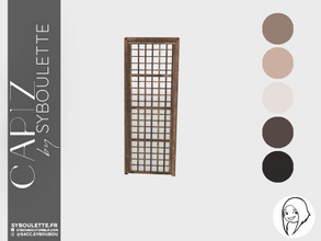 Sims 4 — Capiz - Sliding single door by Syboubou — This is a single sliding door.