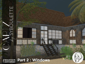 Sims 4 — Patreon Early Release - Capiz set - Part 2: Windows by Syboubou — This set came from a suggestion from a Patron
