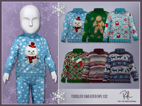 Sims 4 —  Toddler Sweater RPL132 by RobertaPLobo — :: Toddler Boys and Girls Sweater RPL132 - Christmas Collection - TS4