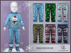 Sims 4 — Toddler Pants RPL132B by RobertaPLobo — :: Toddler Boys and Girls Pants RPL132B - Christmas Collection - TS4 ::