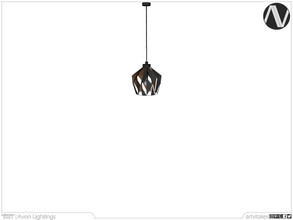 Sims 4 — Avon Geometric Rustic Pendant Ceiling Lamp Short by ArtVitalex — Lighting Collection | All rights reserved |