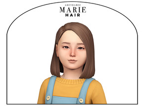Sims 4 — Marie Hair (Child) by arethabee — - for children - available for both frames - 15 ea colors - base game