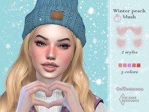 Sims 4 — Winter peach blush by coffeemoon — 5 colors 2 styles for female and male: toddler, child, teen, young, adult,