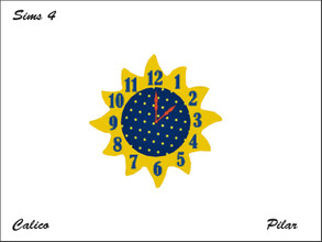 Sims 4 — Calico Clock by Pilar — Pilar Calico Clock