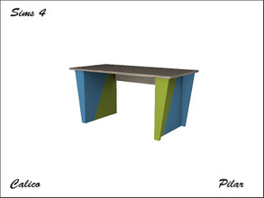 Sims 4 — Calico Desk by Pilar — Pilar Calico Desk
