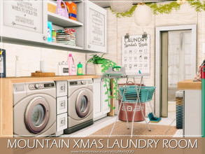 Sims 4 — Mountain Xmas Laundry Room by MychQQQ — Value: $ 4,818 Size: 4x4 