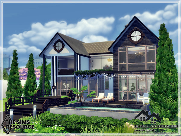 Sims 4 — ILONA - CC only TSR by marychabb — A residential house for Your's Sims . Fully furnished and decorated. Tested