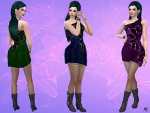 Sims 4 — Morgana dress by MeuryVidal — A template to use at your parties on summer days.