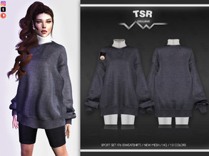 Sims 4 — CLOTHES SET-176 (SWEATSHIRT) BD603 by busra-tr — 10 colors Adult-Elder-Teen-Young Adult For Female Custom