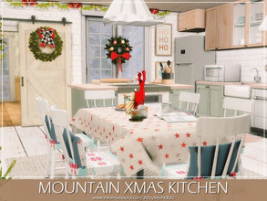 Sims 4 — Mountain Xmas Kitchen by MychQQQ — Value: $ 20,360 Size: 7x8 