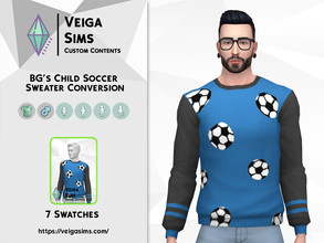 Sims 4 — BG's Child Soccer Sweaters Conversion by David_Mtv2 — It is a conversion for teen to elder of a child's clothes