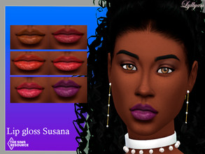 Sims 4 — Lip gloss Susana by LYLLYAN — Lip gloss in 6 swatches