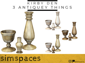 Sims 4 — Kirby Den - 3 antiquey things by simspaces — Part of the Kirby Den collection: Maybe you found these on an