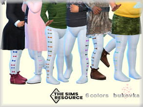 Sims 4 — Tights Bows by bukovka — Tights for girls toddler. 6 color options. Suitable for the base game. Installed