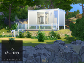 Sims 4 — Io (Starter) by Limedaiquar — Io is a small contemporary starter with a loft-style living area, 1 bathroom and a