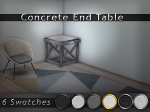 Sims 4 — Concrete End Table by RoyIMVU — Better version of the end tables I own irl. 